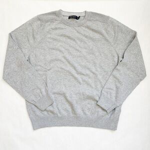 Nautica Men's Light Gray Cotton Crewneck Sweater